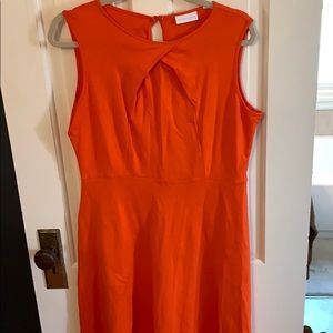 Orange stretchy dress